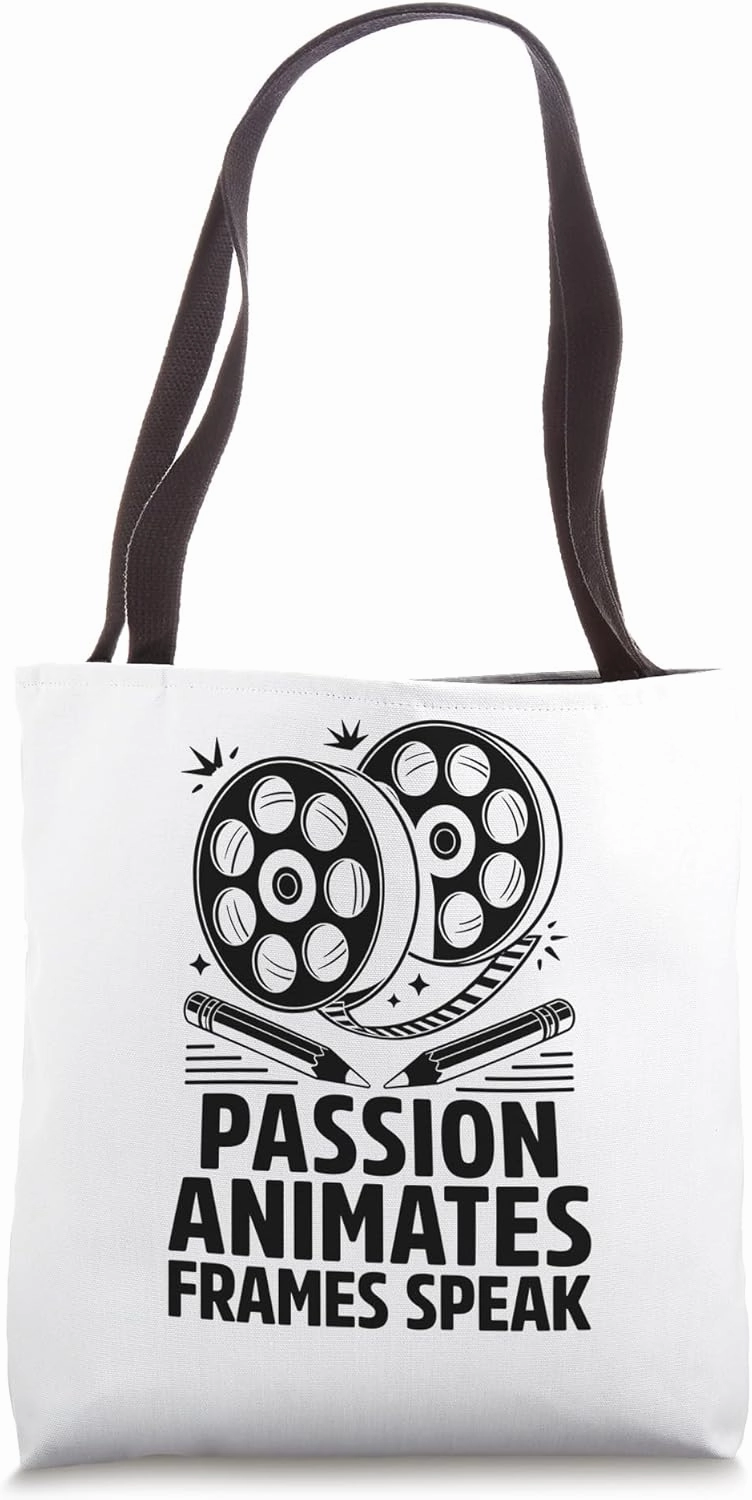 Passion Animates Frames Speak Animation Draw Sketch Animate Tote Bag