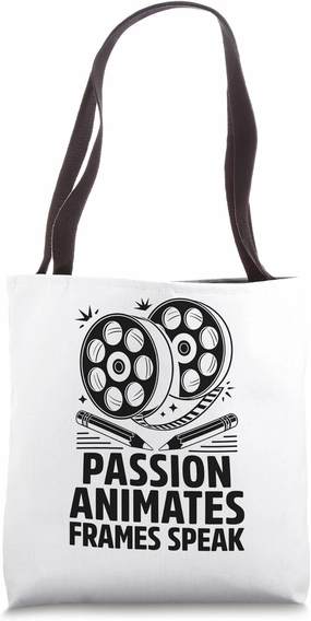 Passion Animates Frames Speak Animation Draw Sketch Animate Tote Bag