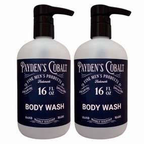 Payden's Cobalt Green Tea & Western Sage For Men Scented Body Wash, 16 Oz (2 Pack)