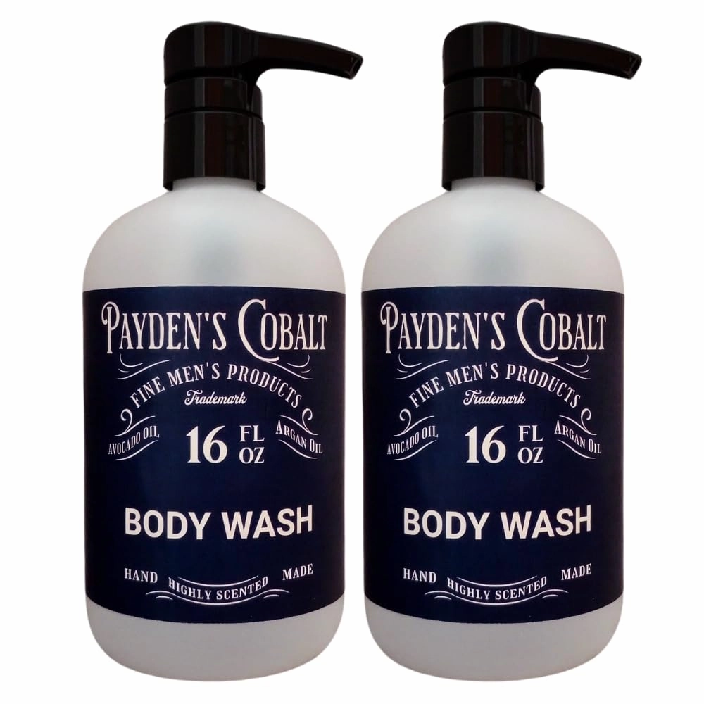 Payden's Cobalt Green Tea & Western Sage For Men Scented Body Wash, 16 Oz (2 Pack)