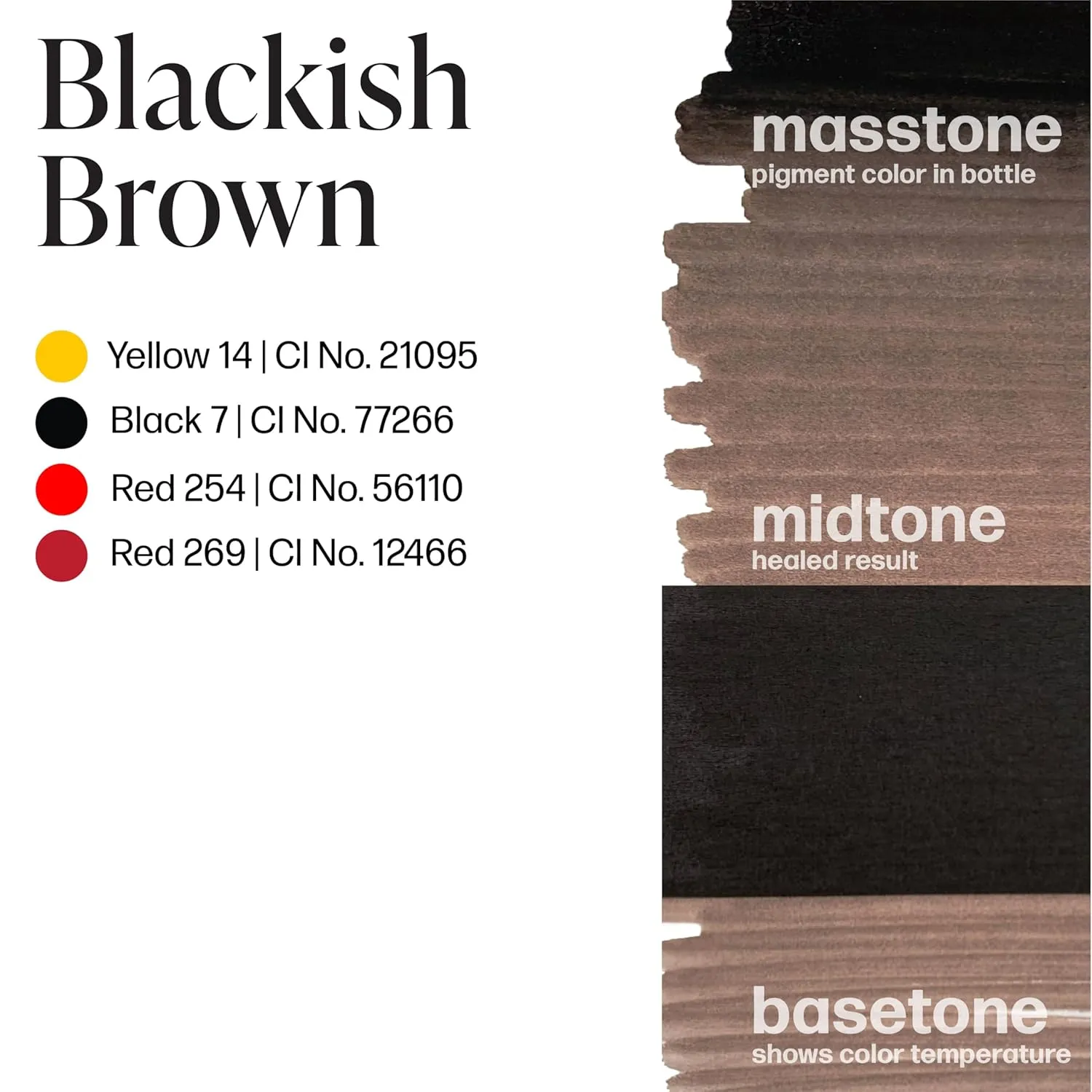 Perma Blend Blackish Brown Tattoo Ink - Cool-Toned PMU Pigment for Eyeliner and Brow Enhancements, Gamma-Sterilized, Safe for Fitzpatrick 4–6 - Vegan Tattoo Supplies & Equipment for Microblading