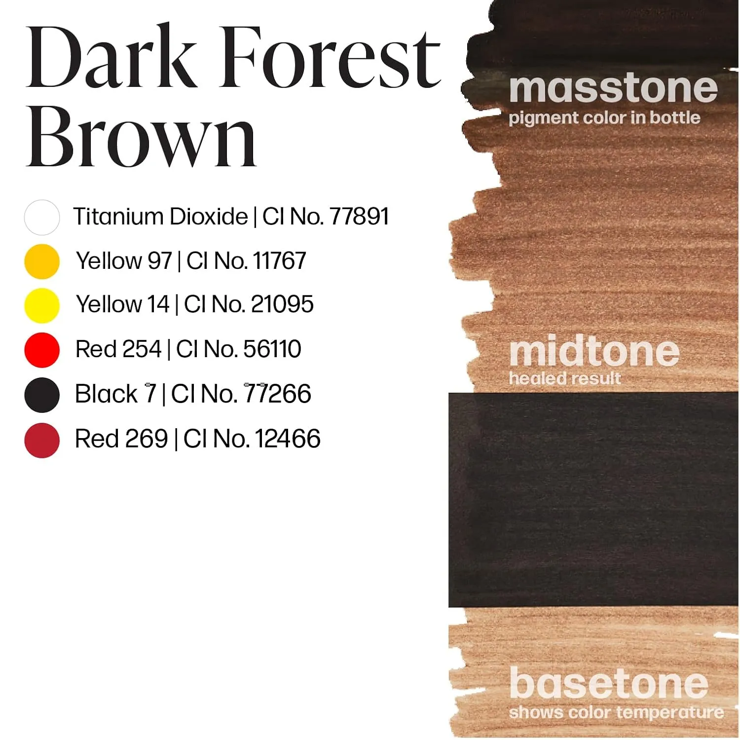 Perma Blend - Dark Forest Brown - Microblading Ink for Permanent Eyeliner - Professional Tattoo Ink - Neutral Cool Dark Brown Tattoo Ink Makeup - Vegan (0.5 oz)