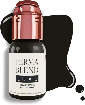 Perma Blend Luxe - Ready Dark - Microblading Ink to Enhance Lip Color or Permanent Eye Liner - Lip Tattoo & Lip Blushing Supplies for Permanent Lip Color - Dark Brown Tattoo Ink - Vegan (0.5 oz)