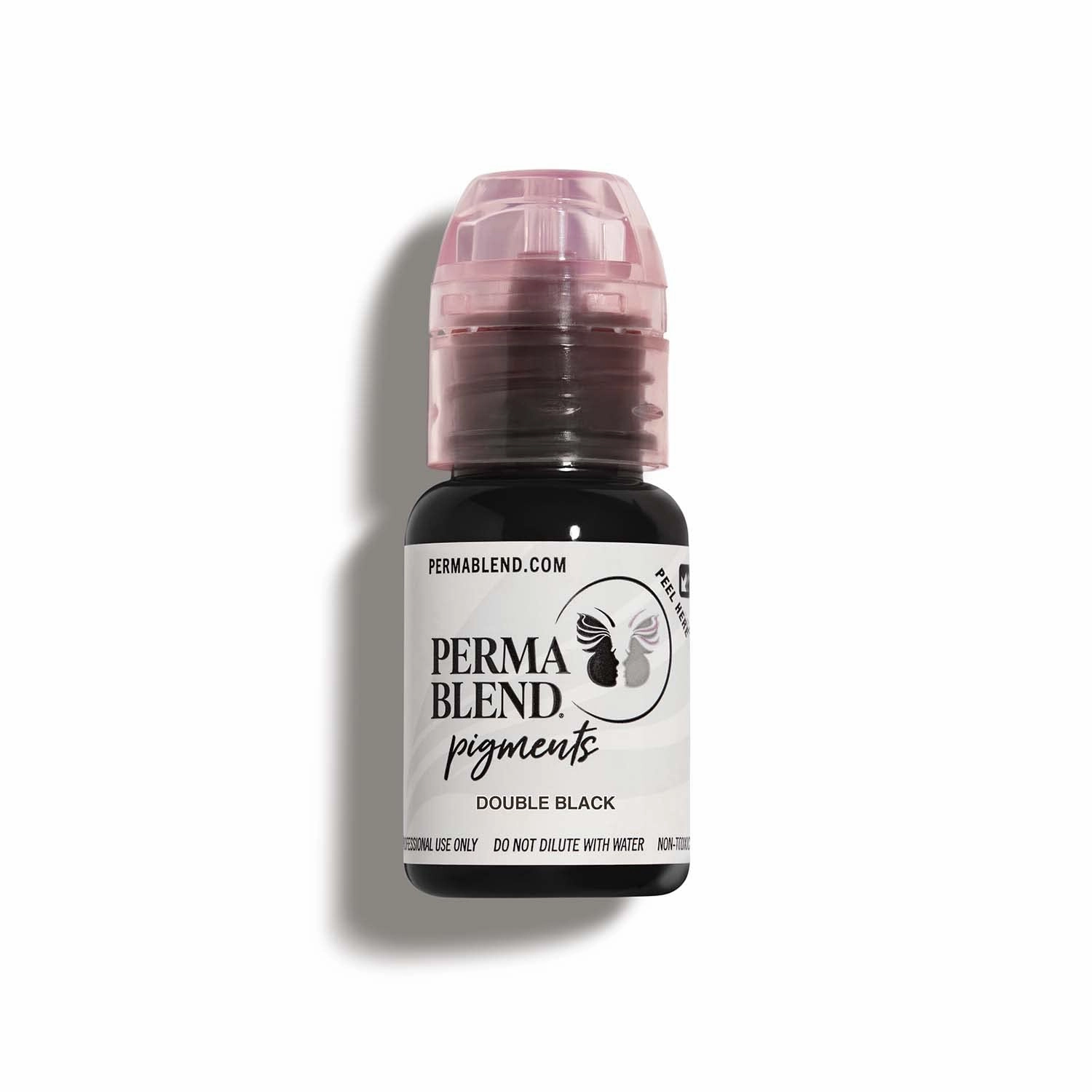 Perma Blend - Double Black - Microblading Ink for Permanent Eyeliner - Professional Tattoo Ink - Dark Carbon Based Black Tattoo Ink Makeup - Vegan (0.5 oz)