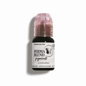 Perma Blend Blackish Brown Tattoo Ink - Cool-Toned PMU Pigment for Eyeliner and Brow Enhancements, Gamma-Sterilized, Safe for Fitzpatrick 4–6 - Vegan Tattoo Supplies & Equipment for Microblading