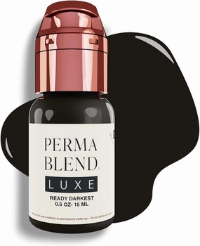 Perma Blend Luxe - Ready Darkest - Microblading Ink to Enhance Lip Color or Permanent Eye Liner - Lip Tattoo & Lip Blushing Supplies for Permanent Lip Color - Dark Brown Tattoo Ink - Vegan (0.5 oz)
