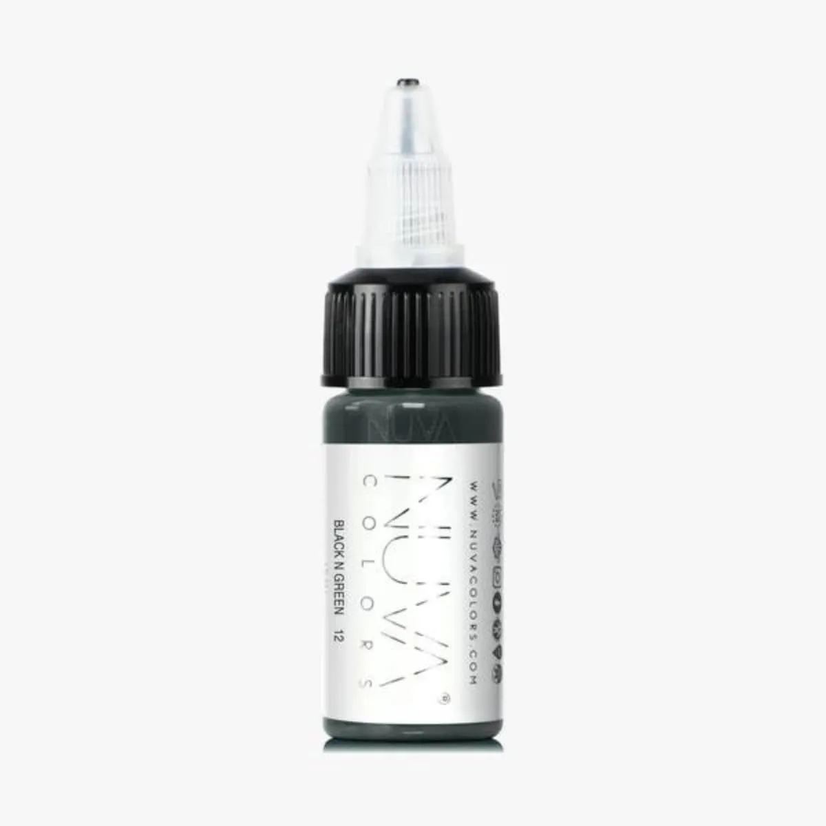 Permanent Eyeliner Pigment, Customizable, Cool Undertone for Microblading, Lash Line, Winged Eyeliner, Stardust or Smokey, Long-Lasting, Vegan, Made in USA (Black and Green)