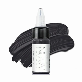 Permanent Eyeliner Pigment, Customizable, Cool Undertone for Microblading, Lash Line, Winged Eyeliner, Stardust or Smokey, Long-Lasting, Vegan, Made in USA (Black and Purple)