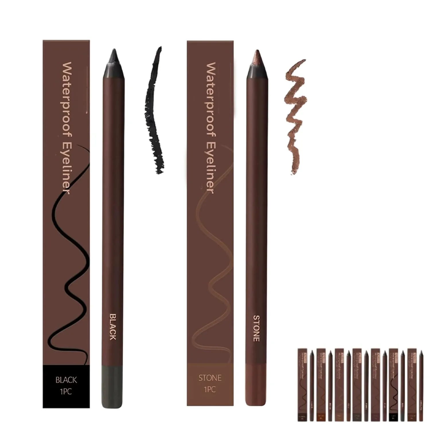 Persona Eyeliner Pencil Waterproof – 24HR Long Lasting Smudge-Proof Sharpenable Eye Pencil, Smooth Glide, No Tugging, Soft Tip, Eye Makeup for Women & Sensitive Eyes (Black   Stone)