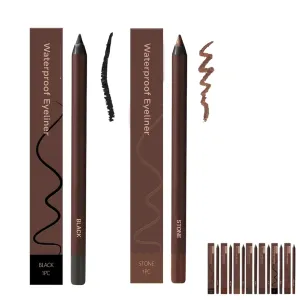 Persona Eyeliner Pencil Waterproof – 24HR Long Lasting Smudge-Proof Sharpenable Eye Pencil, Smooth Glide, No Tugging, Soft Tip, Eye Makeup for Women & Sensitive Eyes (Black   Stone)