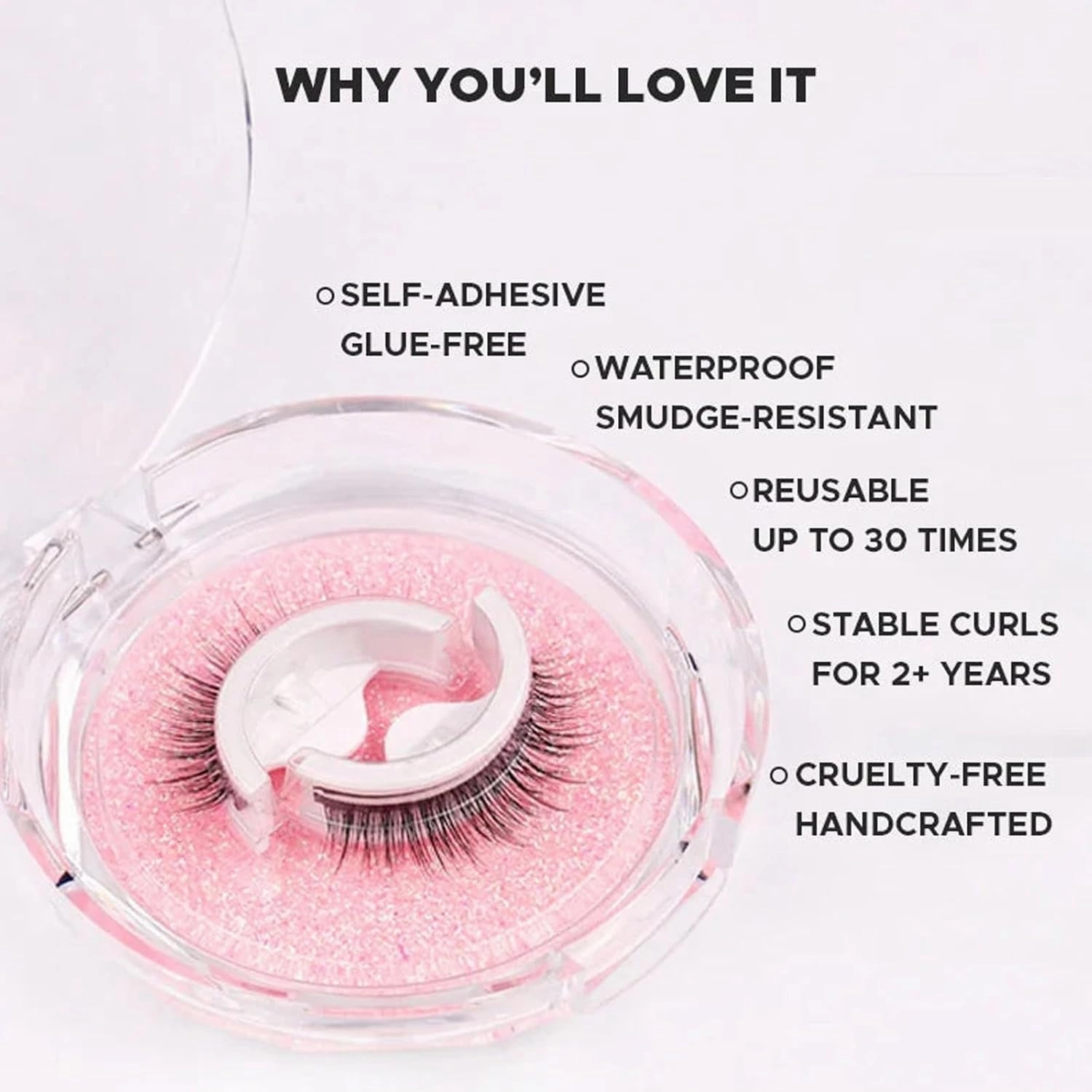 Phansta Eyelashes, Phansta Eye Lashes, phansta Self-Adhesive Eyelash Extensions, Heleel Lashes Natural Look No Glue, Reusable Waterproof & Smudge-Resistant (F G)