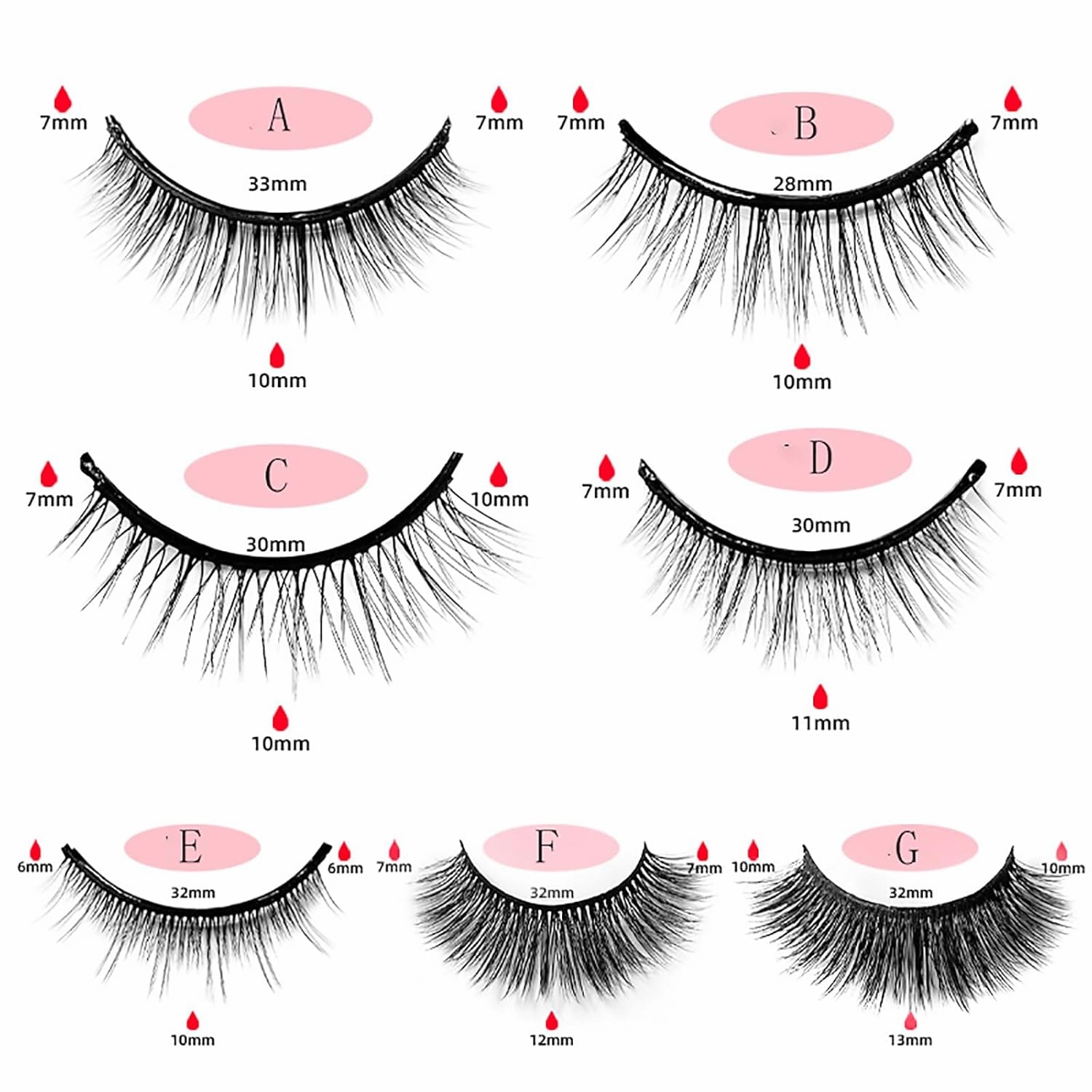 Phansta Eyelashes, Phansta Eye Lashes, phansta Self-Adhesive Eyelash Extensions, Heleel Lashes Natural Look No Glue, Reusable Waterproof & Smudge-Resistant (F G)