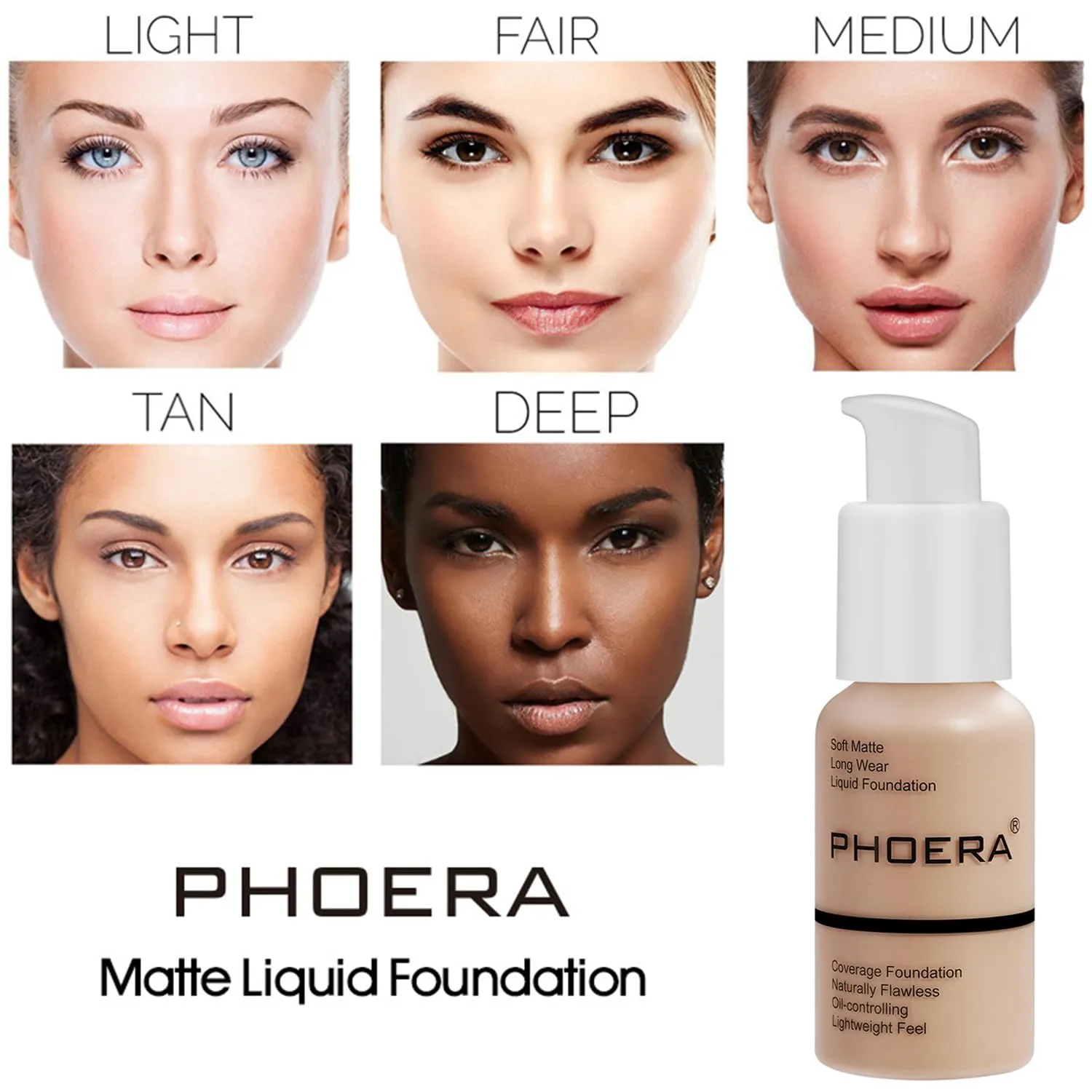 PHOERA Foundation Full Coverage,and Medium Coverage 2024 New PHOERA Foundation Makeup for Mature Skin, Lightweight Wrinkles Matte Natural Finish for a Flawless Complexion(102 N02/Nude Nude)