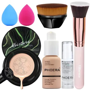 PHOERA Mushroom Head Air Cushion CC Cream Natural Foundation - Full Coverage, Buff Beige