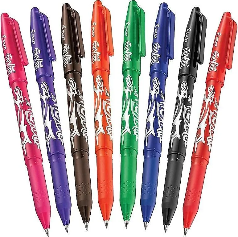Pilot, FriXion Ball Erasable & Refillable Gel Ink Pens, Fine Point 0.7 mm, Pack of 8, Assorted Colors