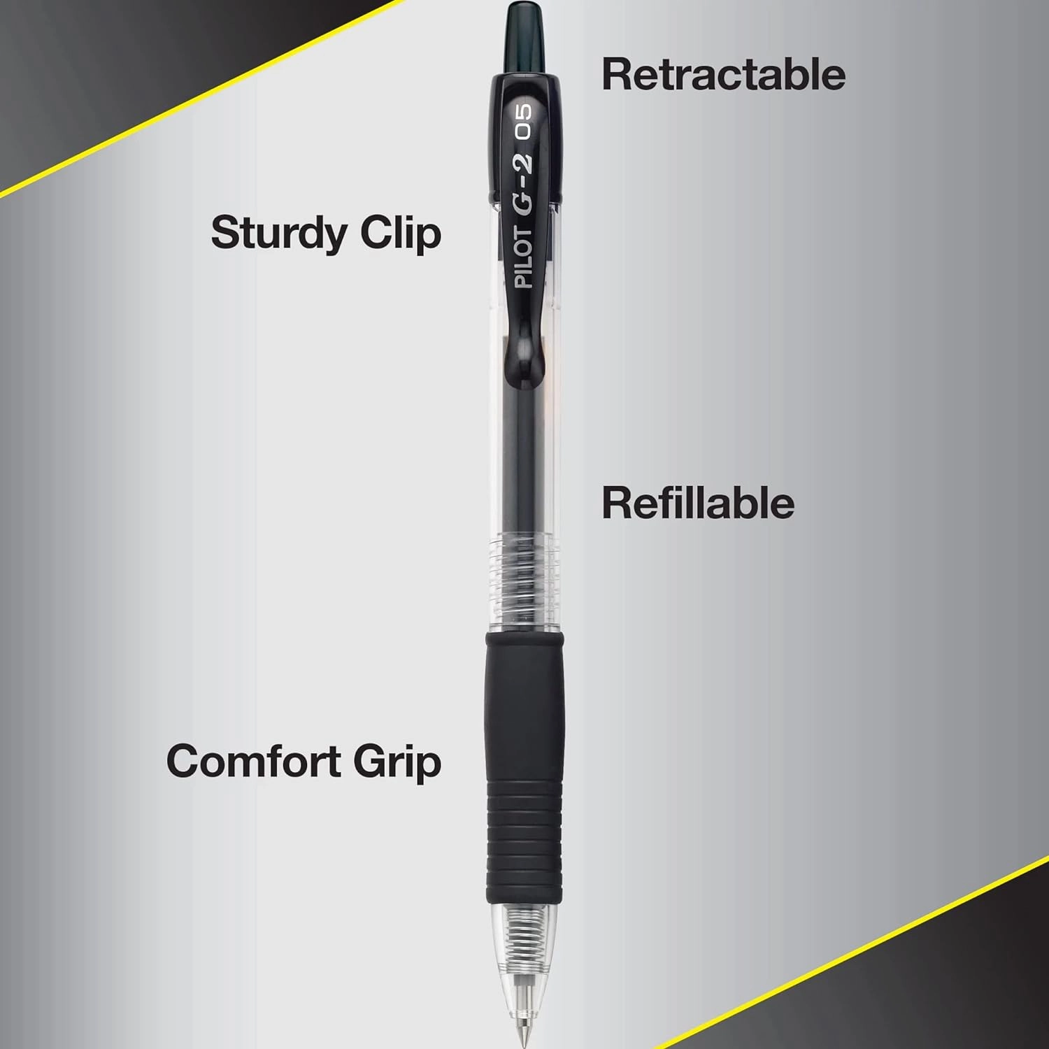 Pilot, G2 Premium Gel Roller Pens, Extra Fine Point 0.5 mm, Pack of 14, Black
