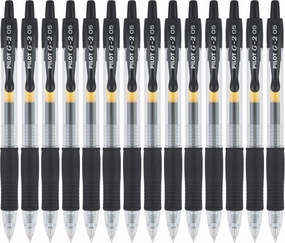 Pilot, G2 Premium Gel Roller Pens, Extra Fine Point 0.5 mm, Pack of 14, Black