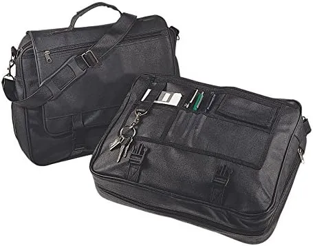 PL4481 Burnished Metal Prestige Business Brief - Black - 12 Pack