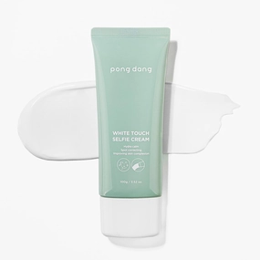 PONGDANG White Touch Selfie Cream 3.52 oz (100g) | Lightweight Tone-Up Moisturizer | Hydrating & Redness-Soothing Formula | For Dry, Sensitive & Combination Skin