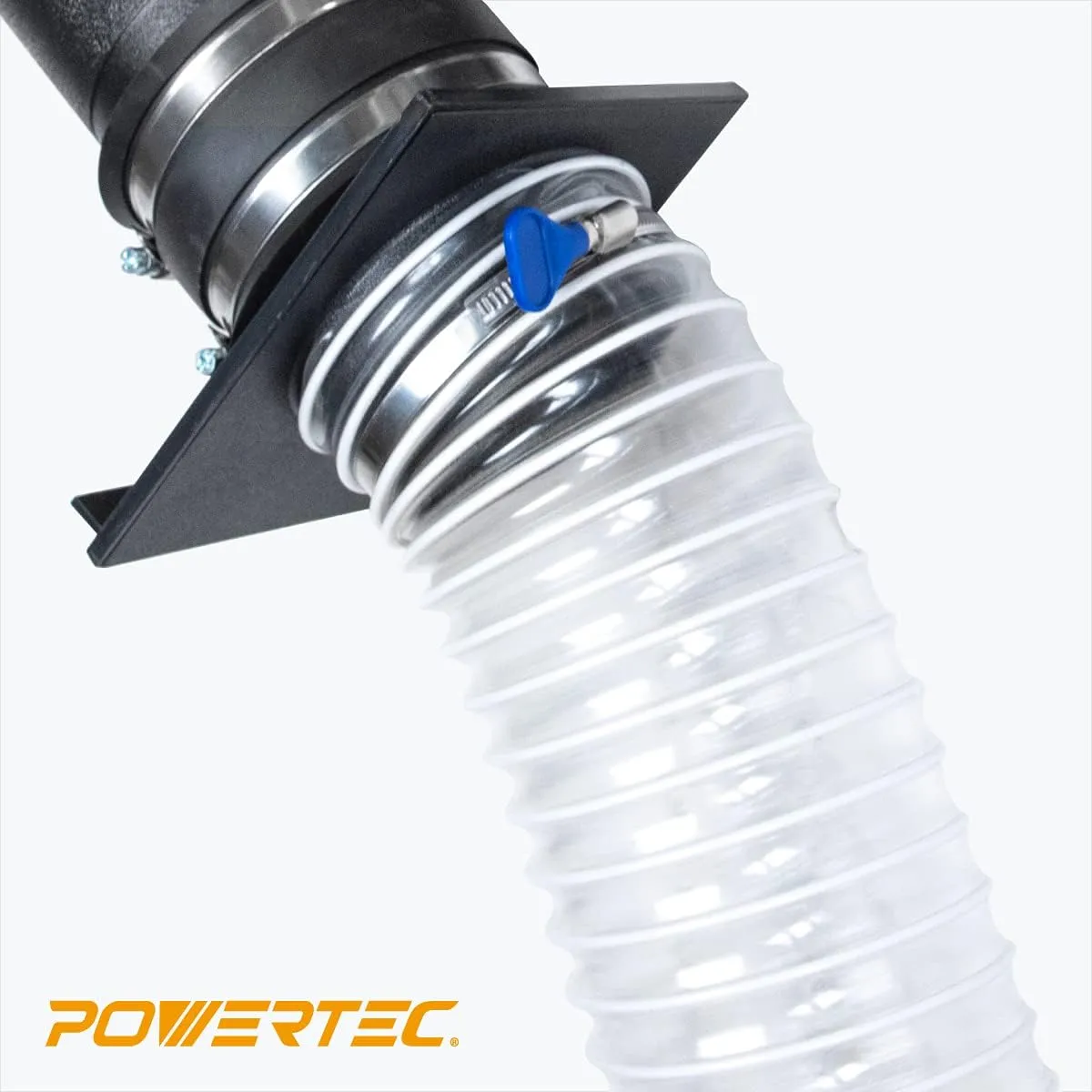 POWERTEC 4" x 10' Dust Collection Hose, 4 Inch Flexible PVC Dust Collector Hose for Table Saw, Band Saw, Planer, Jointer, Woodworking and Garage, WoodShop Dust Collection System (70111)