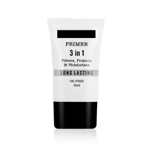 Primer 3 in 1 for Face Makeup | Hydrating, Lightweight & Long- Lasting | All Skin Types | Oil-Free | Minimises Pores | Toxic & Cruelty Free | 30ml