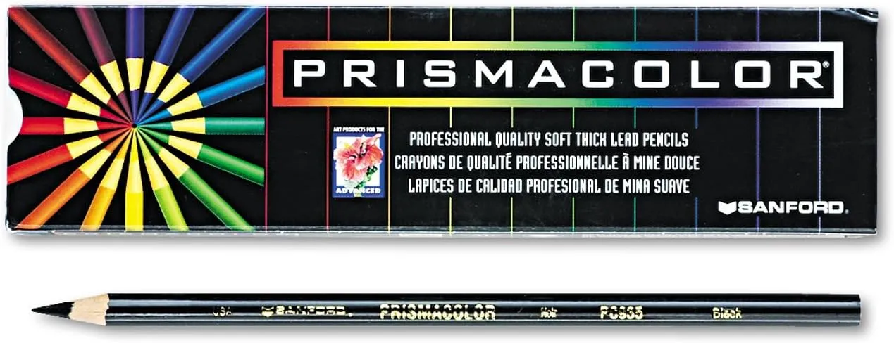 Prismacolor Premier Colored Pencil, Black Lead/Barrel, Dozen
