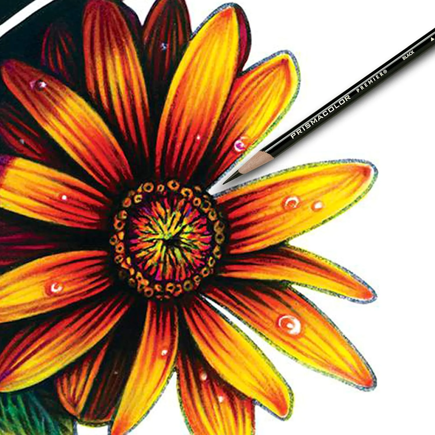 Prismacolor Premier Colored Pencils, Black Lead/Black Barrels, 12/Pk (3363)