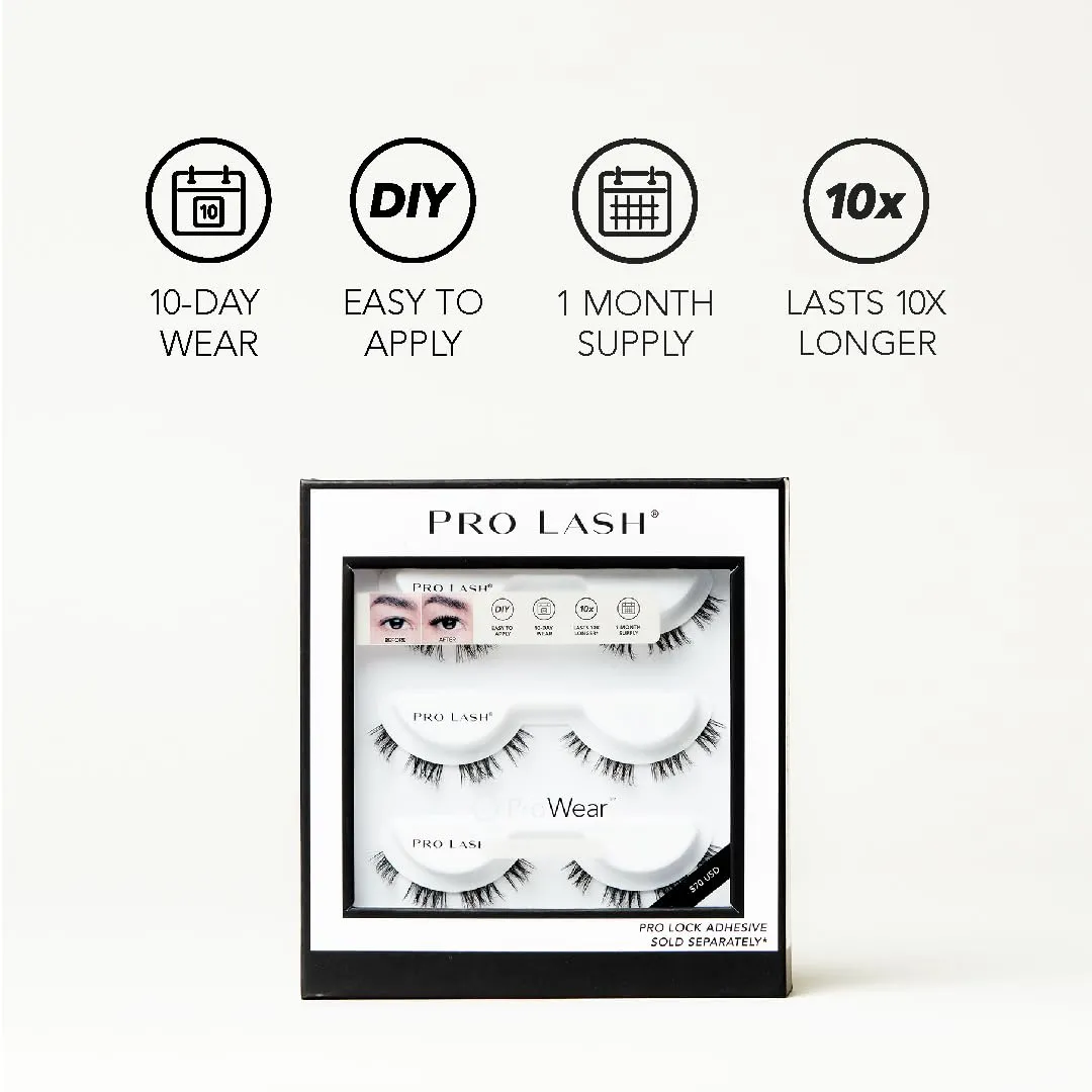 Pro Lash SoftWear Professionally Styled Lash Clusters - Seamless, Lightweight Lashes - 7-Day Cluster Eyelash Extensions - Waterproof Lashes Clusters - 3 Sets - Volume Textured Cat Eye No. 09 Black