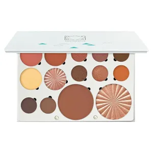 Pro Palette Boho - 4-in-1 Full Face Makeup Palette with Blush, Eyeshadows, Highlighter, Bronzer, Banana Powder - Powder Makeup Palette with an Mirror - Travel-Friendly, Cruelty-Free, Refillable Pans