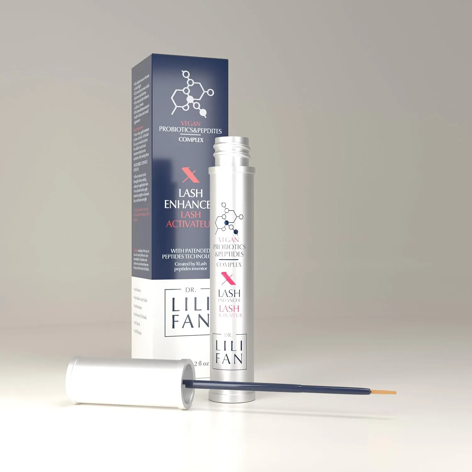 Probiotic XLash Enhancer. Natural, Volumizing Lash Boost Treatment for Top and Bottom Lashes with Exclusive Peptide Complex. 0.25 fl oz