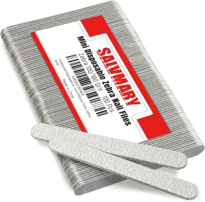 Professional Disposable Zebra Nail Files 100/180 Grit 5" Double Sided Emery Board Manicure Pedicure Tools 100Pcs