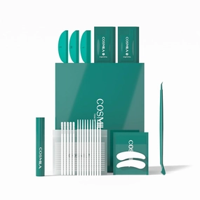 Professional Lash Lift Kit for Salons – Made in Japan – for Lash Technicians – Long-Lasting Curl up to 6  Weeks – Glue Version, 5 Uses, Individually Packaged, Includes Storage Bag