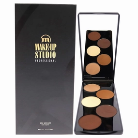 Professional Make-Up Shaping Box Face Powder Highlighter - Combination Of Specially Composed Colour Powder - Use For Highlighting And Shading - Transparent Coverage - Dark - 0.55 Oz