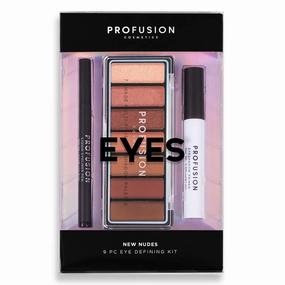 Profusion Cosmetics Eyes Kit Premium and Professional Beauty Tool for Elegant and Confident Look With New Nudes Long Lasting Skin Friendly Eyeshadow Primer