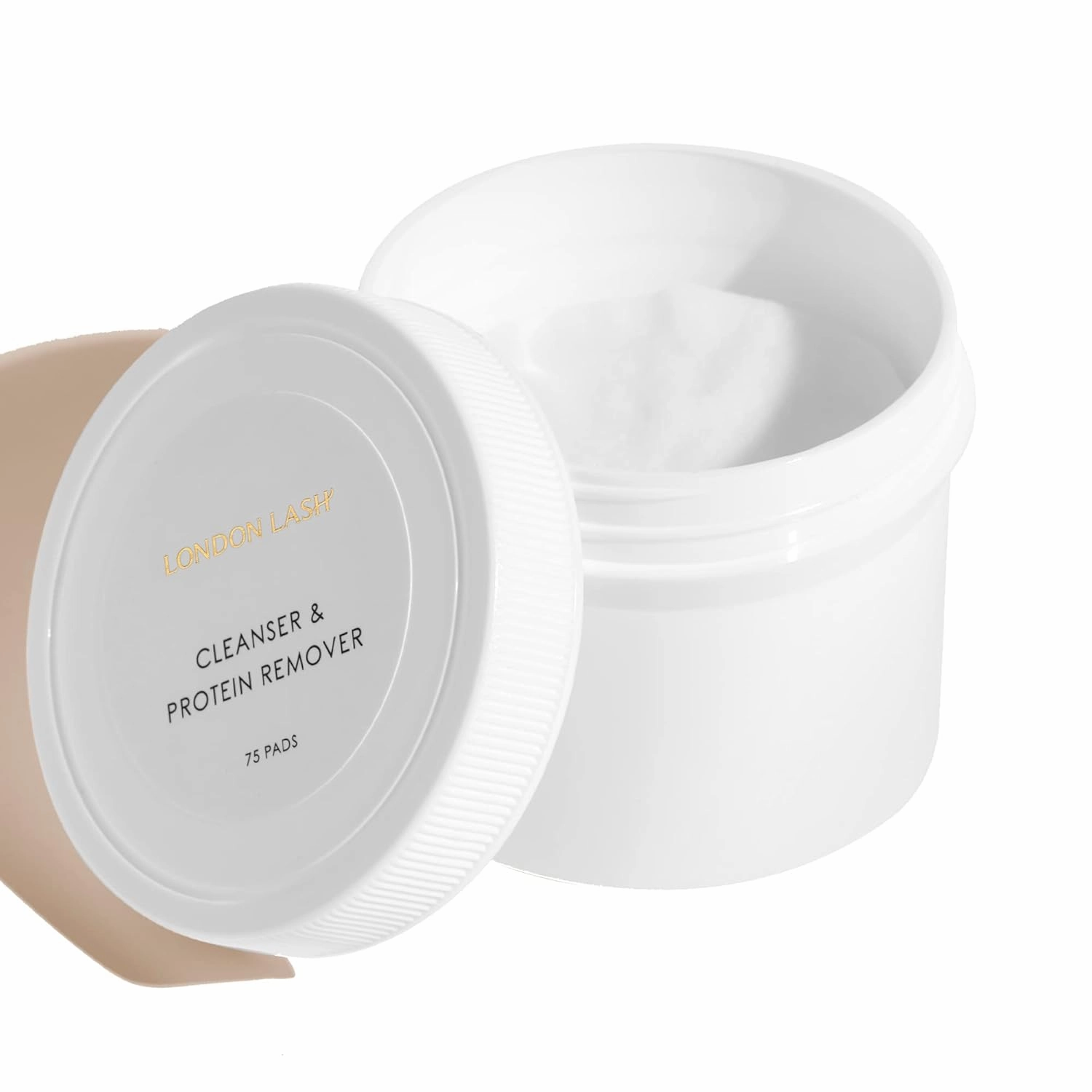 Protein Removing Pads Cleanser - 75 Pads, Makeup Remover for Eyelash Extensions