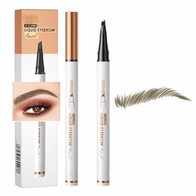 Q707 4 Tipped Precise Brow Pen – Long-Lasting Waterproof Eyebrow Pencil for Natural, Defined Brows – Easy to Use, Suitable for All Skill Levels (6#Black Brown)