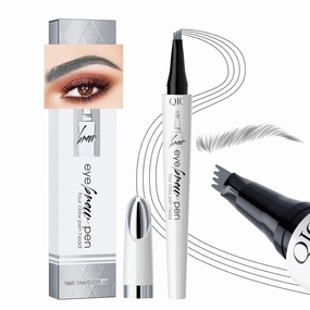 Q709 Brow Master – 4-Way Waterproof Eyebrow Pen for Effortless Brows (3#Grey)