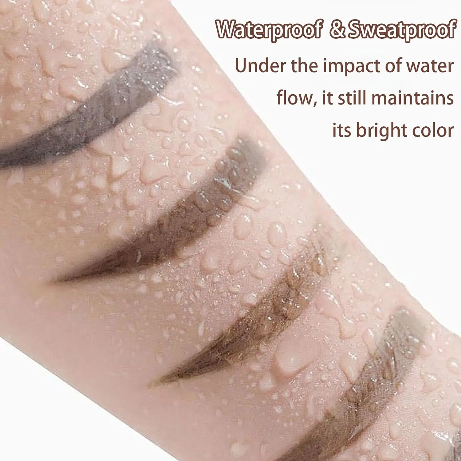 Qiciy Tattoo Eyebrow Gel Easy Peel Off, Easy Peel-Off Eyebrow Gels - Waterproof & Sweatproof for All Skin Types, Temporary Eyebrow-Gel, Long Lasting, Built in Brush (Black #3(2pcs))