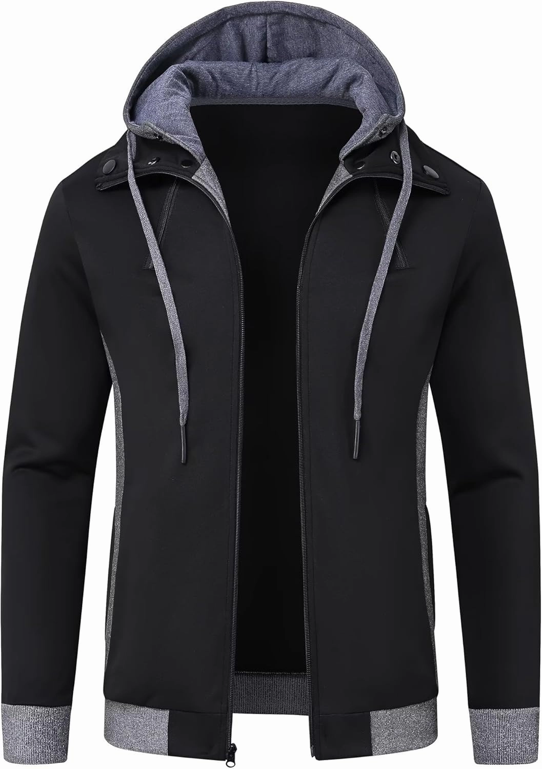 QPNGRP Mens Zipper Fleece Hoodie Sweatshirt Jacket