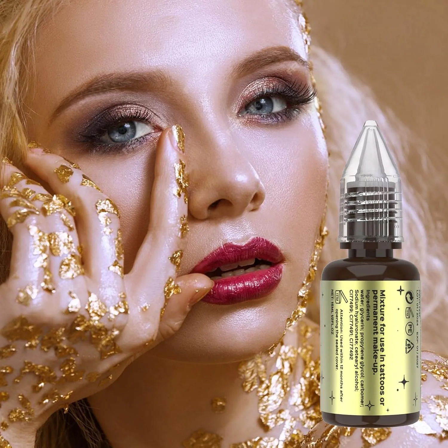 QUELLE Microblading Ink Permanent Makeup Pigment 0.5oz/15ml Eyebrow Ink Microblading Pigment for Eyebrow Eyeliner (Chocolate)