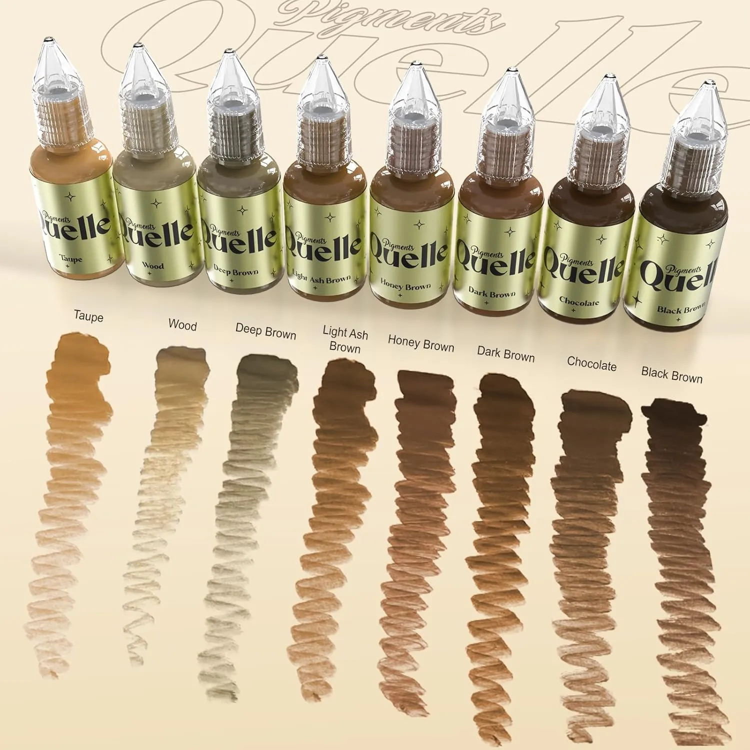 QUELLE Microblading Ink Permanent Makeup Pigment 0.5oz/15ml Eyebrow Ink Microblading Pigment for Eyebrow Eyeliner (Wood)