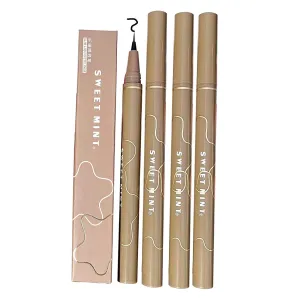 Quick-Drying Waterproof Superfine Eyeliner Pen, 4pcs Hyper Easy Liquid Pen No-Skip Waterproof Very Fine Eyeliner Makeup Long Lasting High Pigmented Smudge Proof Formula (4 Colors)