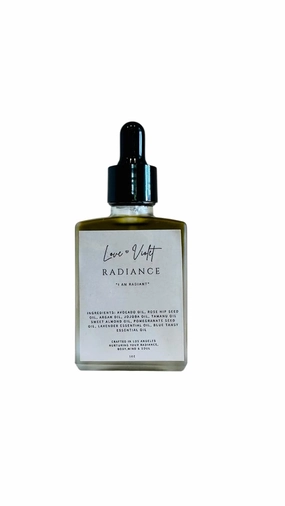 Radiance Face Oil – Hydrating Blend with Avocado, Pomegranate, Jojoba, Rosehip, & Tamanu Oils | Blue Tansy & Lavender for Soothing & Glowing Skin (1oz)