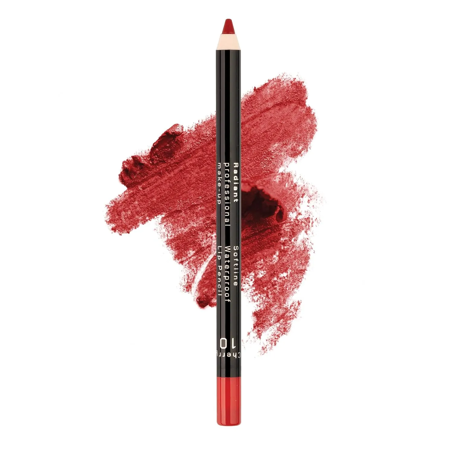 Radiant Professional Waterproof Lip Liner Pencil - Long Lasting Lip Liner for Defined Lips - Soft & Creamy Lipliner with Vitamin E - Long Lasting - 1.20 gr, (10 CHERRY)