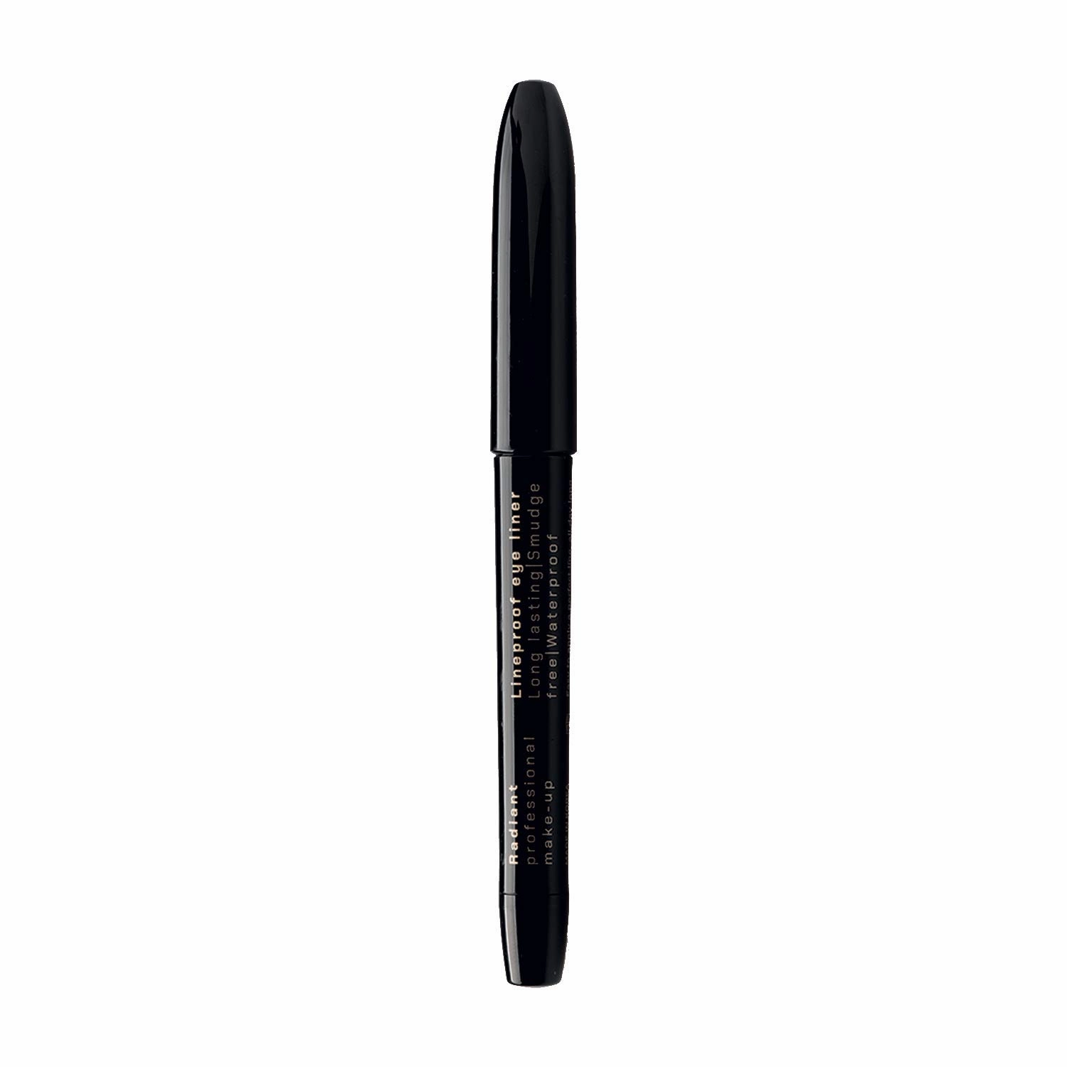 Radiant Professional Lineproof Eye Line - Pen Eyeliner with Flexible Tip Pen for a Long Lasting and Precise Outline - Smudge-Proof, Waterproof Liquid Black Eyeliner For Intense (01 Black)
