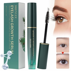Rapid Eyelash Growth Serum, BREYLEE Lash Serum for Eyelash Growth, Eyebrow Growth Serum, Boosting Thickness, Stronger, Healthier Lashes & Brows, Vegan & Cruelty-Free, Hypoallergenic, Dual Brushes