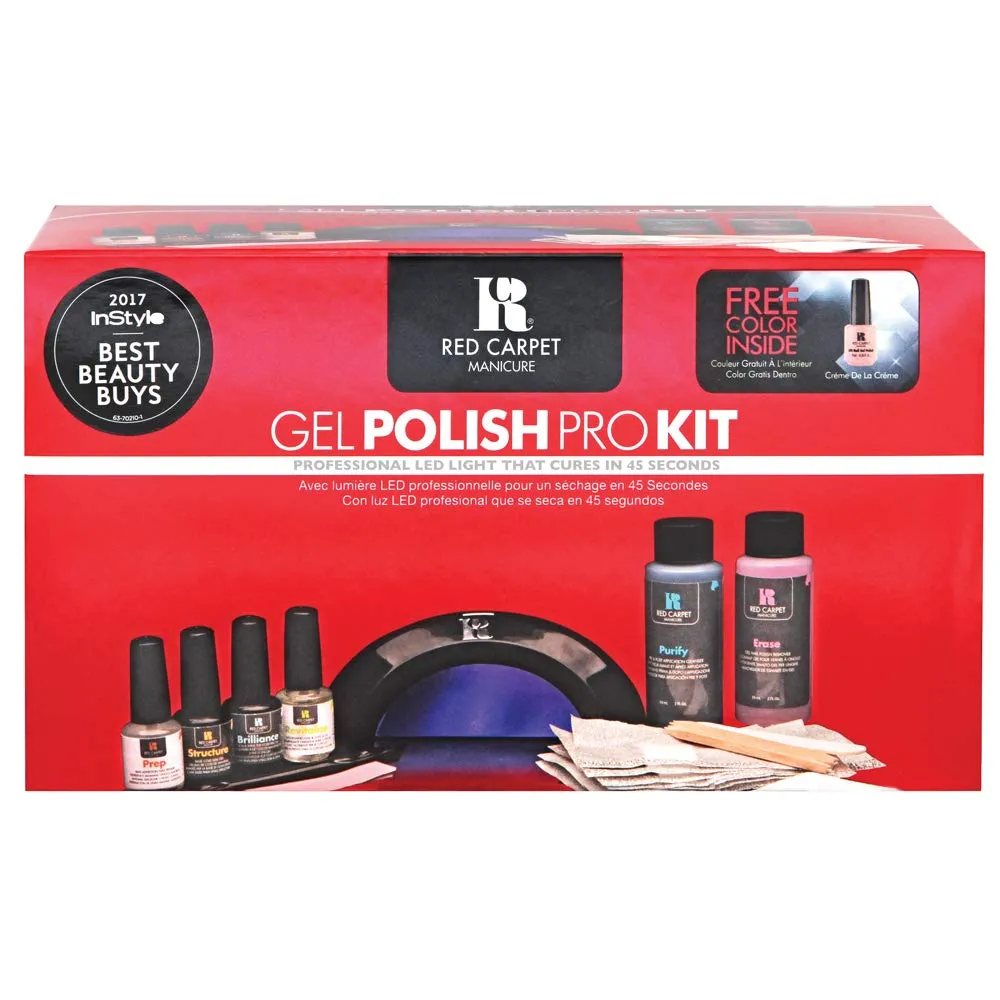 RC Red Carpet Manicure Pro Kit – Complete Gel Nail System with Black Pro LED Light, Long-Lasting, Chip-Resistant Gel Nails Manicure Kit for Healthy, Glossy Nails at Home.