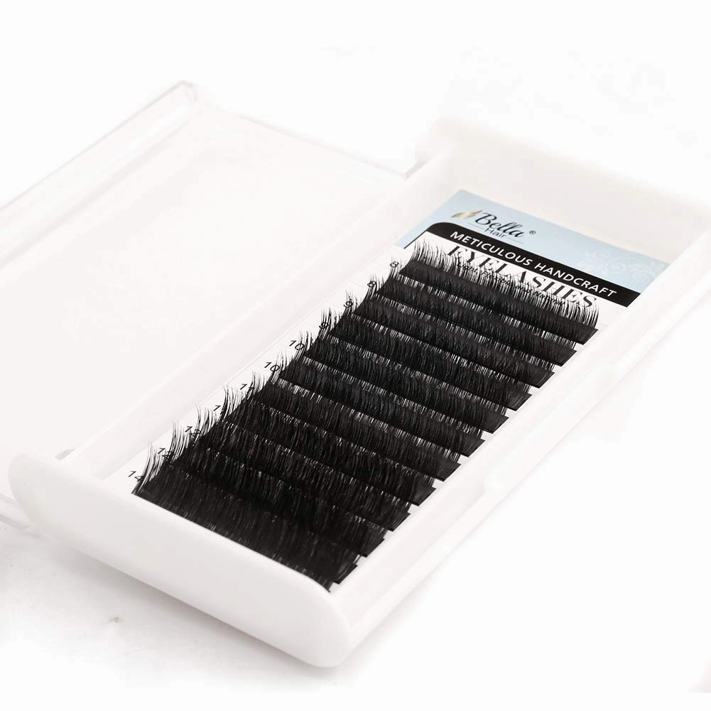 Real Siberian Mink Eyelash Extensions B/C/D/J Curl | Professional Salon Use | Thickness 0.15mm Individual Volume Lashes Length 8-15mm Mixed Tray (B Curl) by Bella Hair