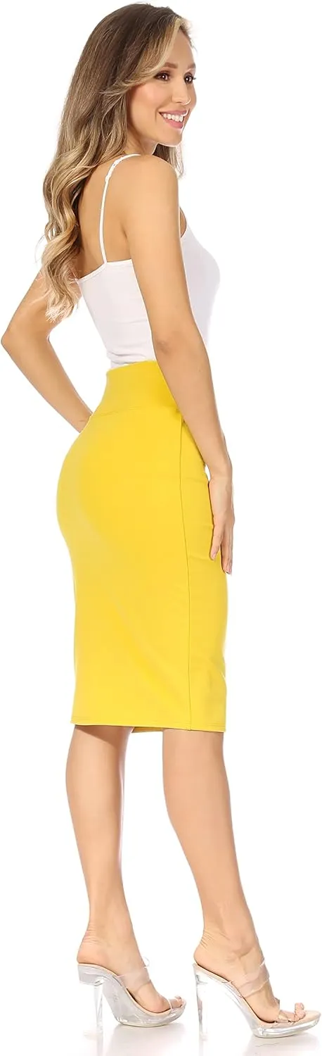 Reg and Plus Size Pencil Skirts for Women Below The Knee. Work,Weekends,Date Nights,Sexy Office Business Bodycon Skirts