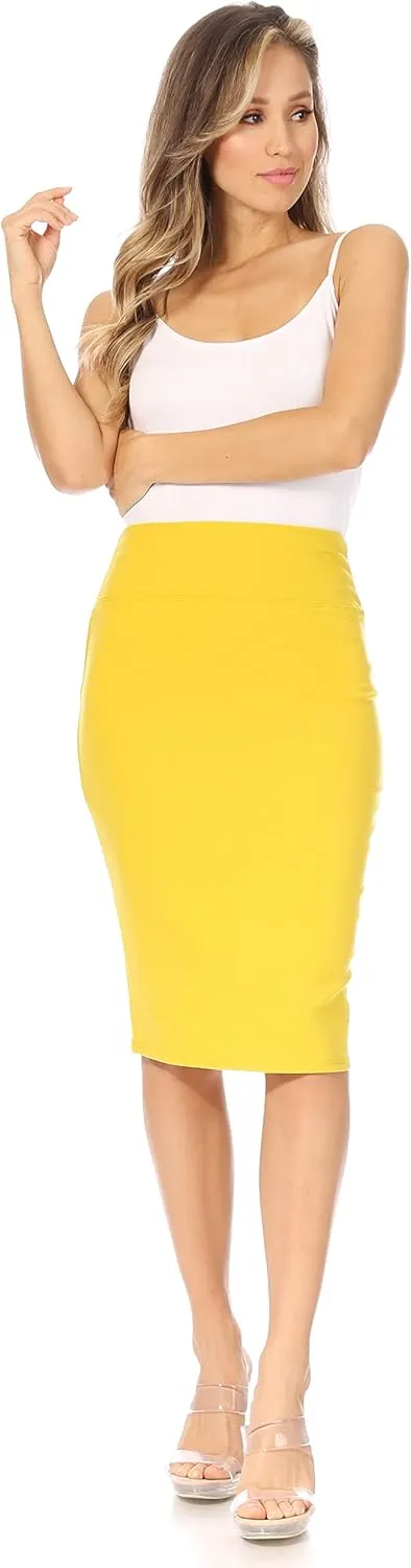 Reg and Plus Size Pencil Skirts for Women Below The Knee. Work,Weekends,Date Nights,Sexy Office Business Bodycon Skirts